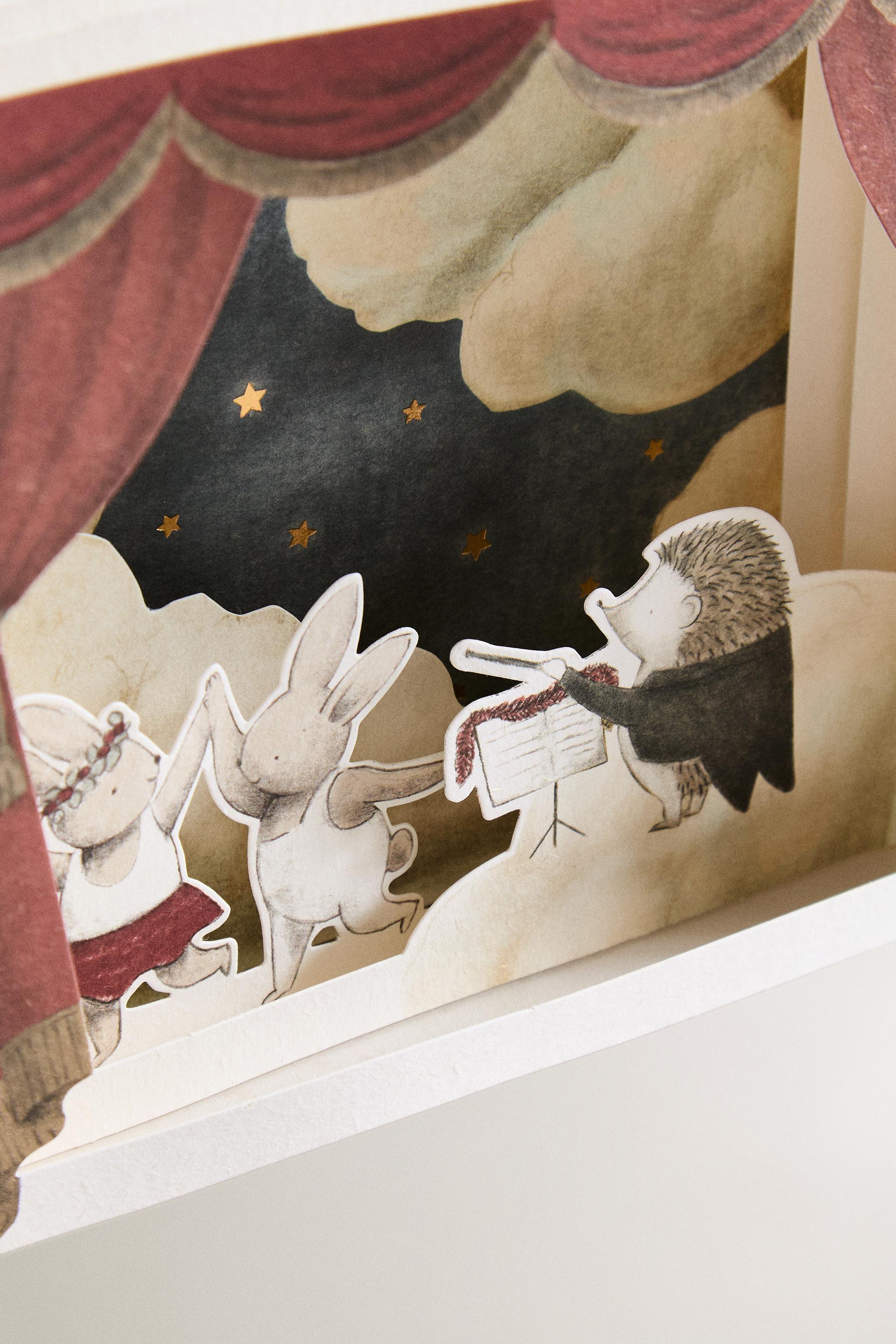 3D CHILDREN'S CHRISTMAS DANCERS POSTCARD SET